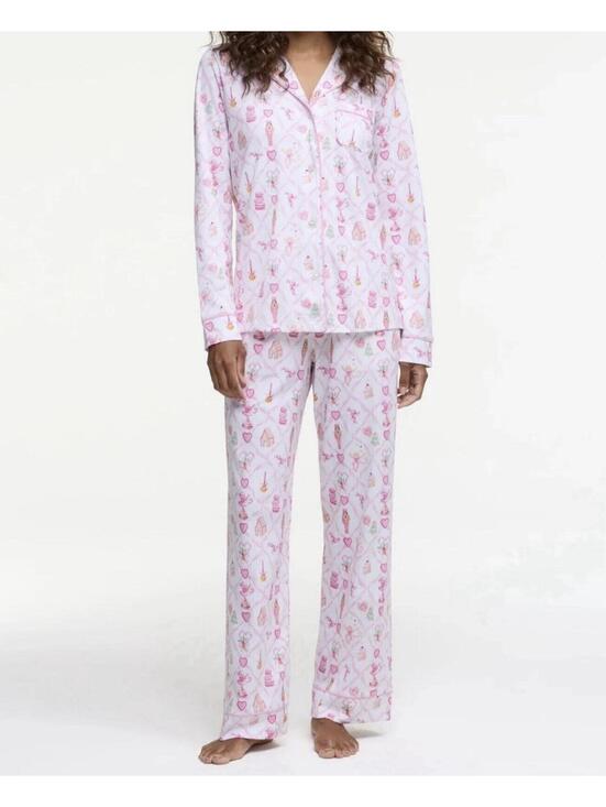 Roller Rabbit Other - LoveShackFancy x Roller Rabbit Sugarplum Lattice Polo Pajamas - Large